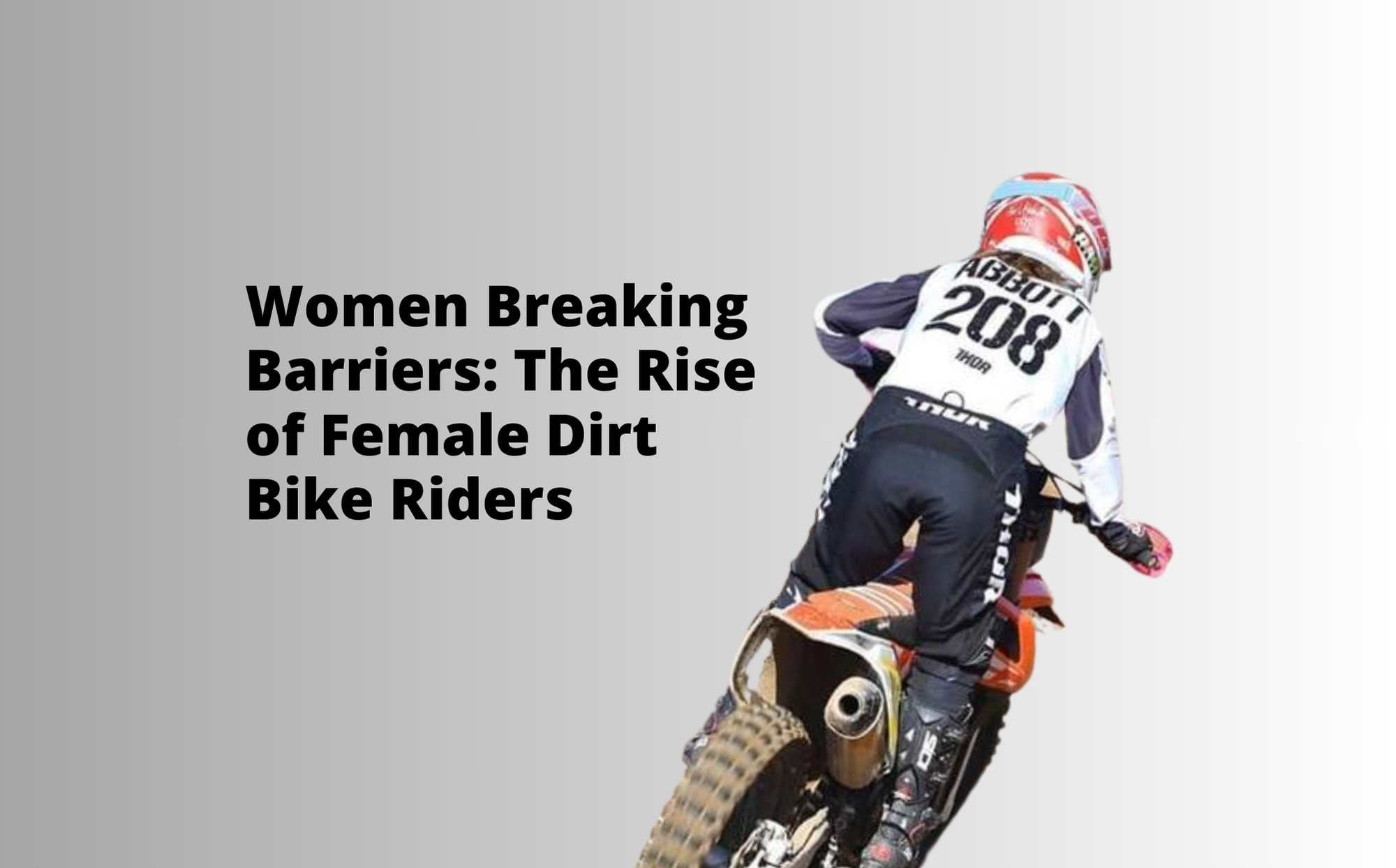 woman riding dirt bike