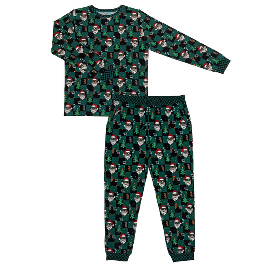 Let's Race Santa Unisex Adult Pajamas