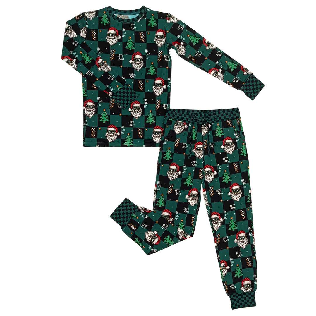 Let's Race Santa Toddler & Youth Pajamas