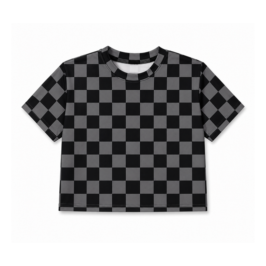 Stealth Checker Crop Top / PREORDER shipping Aug 3 - 14