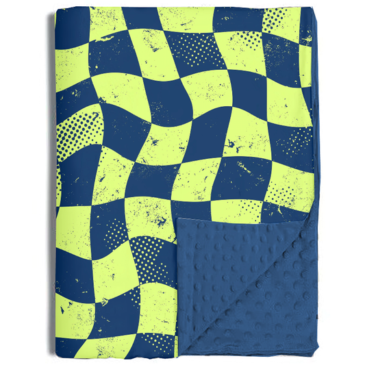 Nitro Lime Checker Blankets / PREORDER: shipping Aug 24 - Sep 7
