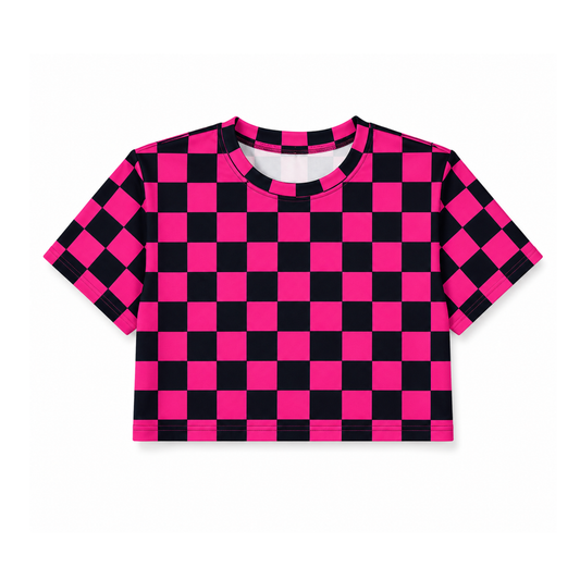 Pit Stop Pink Crop Top / PREORDER shipping Aug 3 - 14