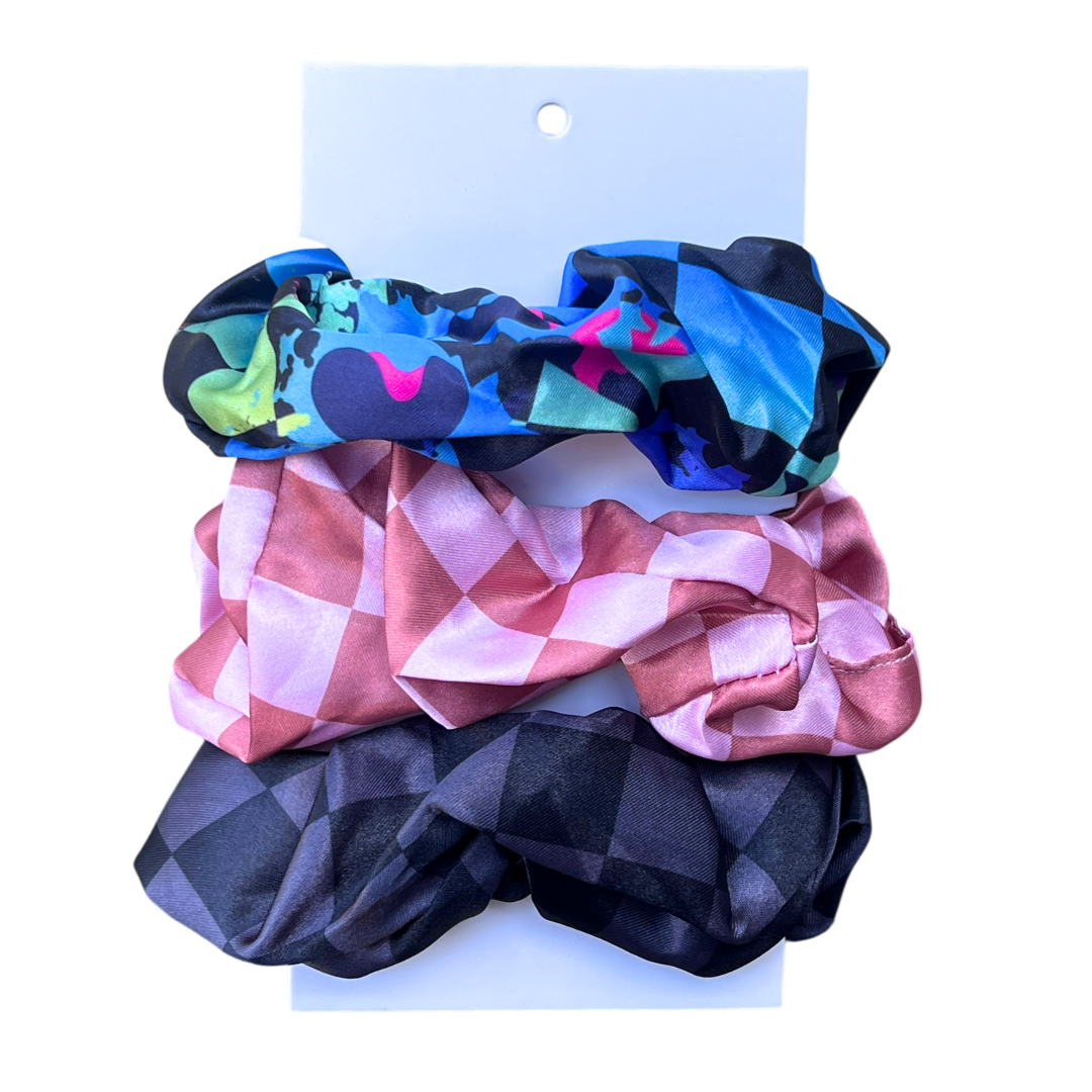 Checkered Scrunchies - Strictly Wild