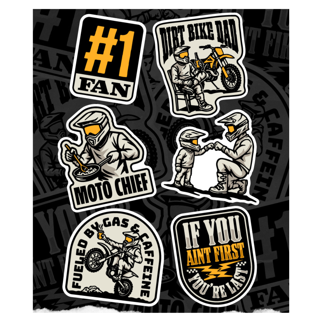 Dirt Bike Dad Sticker Sheet – Strictly Wild