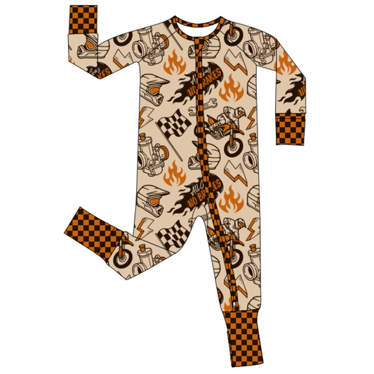 All Gas No Brakes Zip Up Pajamas / PREORDER: shipping Aug 24 - Sep 7