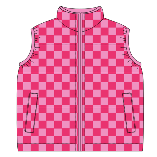 Speedy Pink Puffer Vest / PREORDER: shipping October 28 - Nov 18