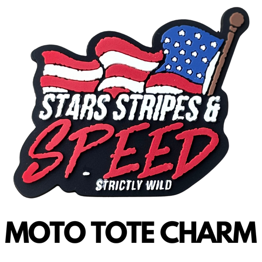 Stars Stripes & Speed - Moto Tote Charm