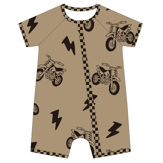 Dusty Ripper Shorty Zip Up Pajamas / PREORDER: shipping June 22 - 30