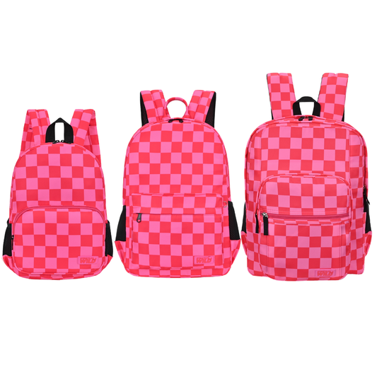 Speedy Pink Checker Backpacks / PREORDER: shipping July 1 - 13