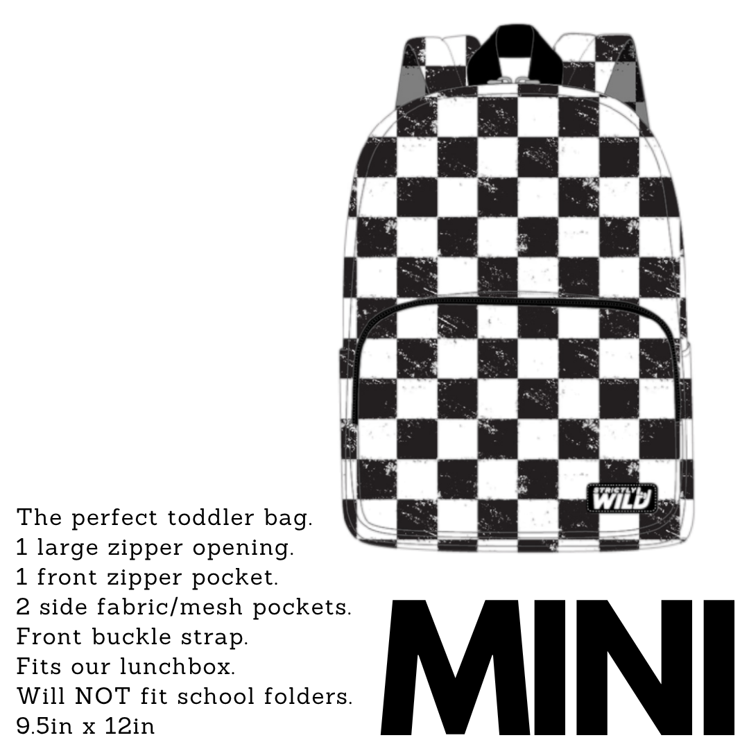 Checkered Backpack Sticker Classic Checker Backpacks – Strictly Wild
