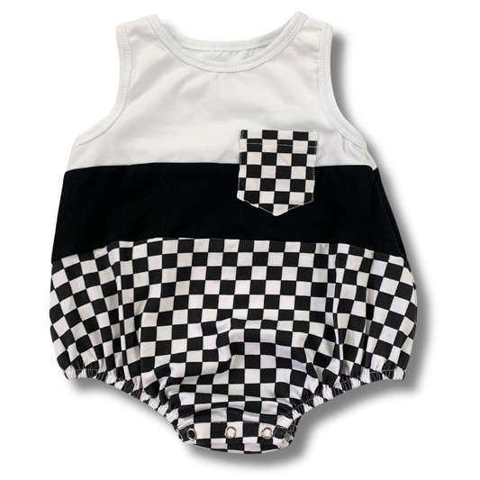 Checker Tank Top Romper (discontinuing) - Strictly Wild