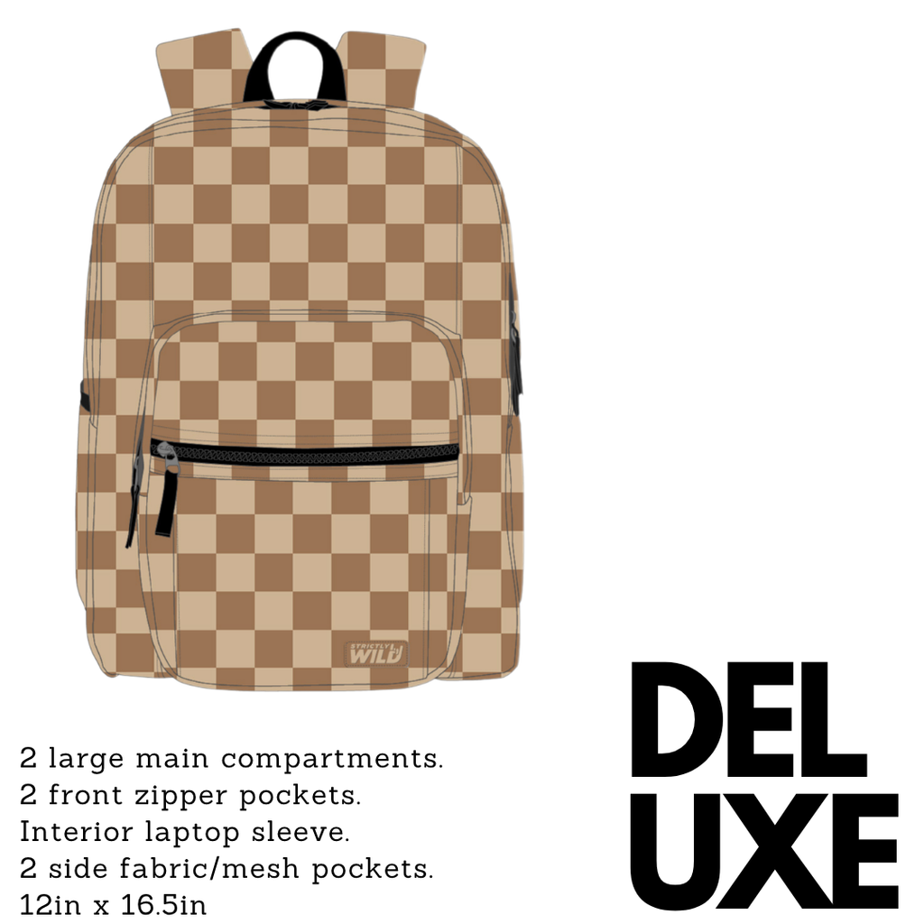 Desert Checker Backpacks / PREORDER: shipping July 1 Desert Checker Backpacks / PREORDER: shipping July 1