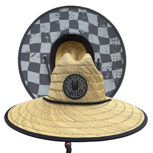 Stealth Checker Straw Hat / PREORDER - shipping June 22 - 30
