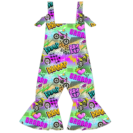 Neon Braaap Bell Bottom Jumpsuit / PREORDER: shipping May 15 - 25