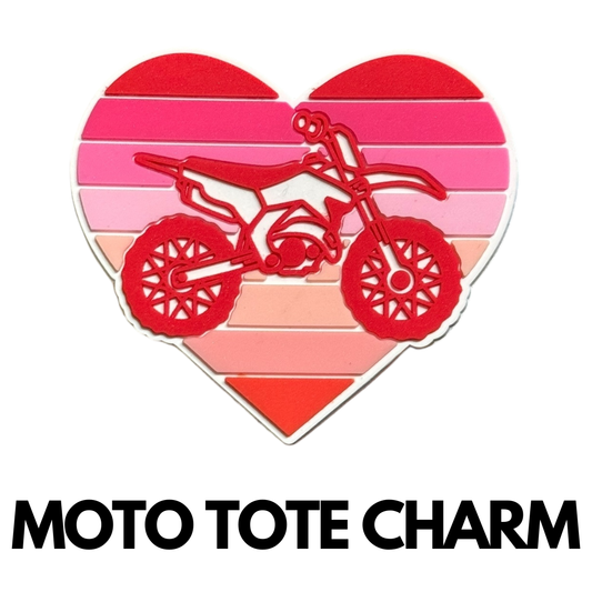 Heart Dirt Bike - Moto Tote Charm