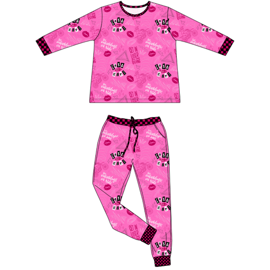 Fast Like A Girl 2 Piece Pajamas / PREORDER: shipping Aug 24 - Sep 7