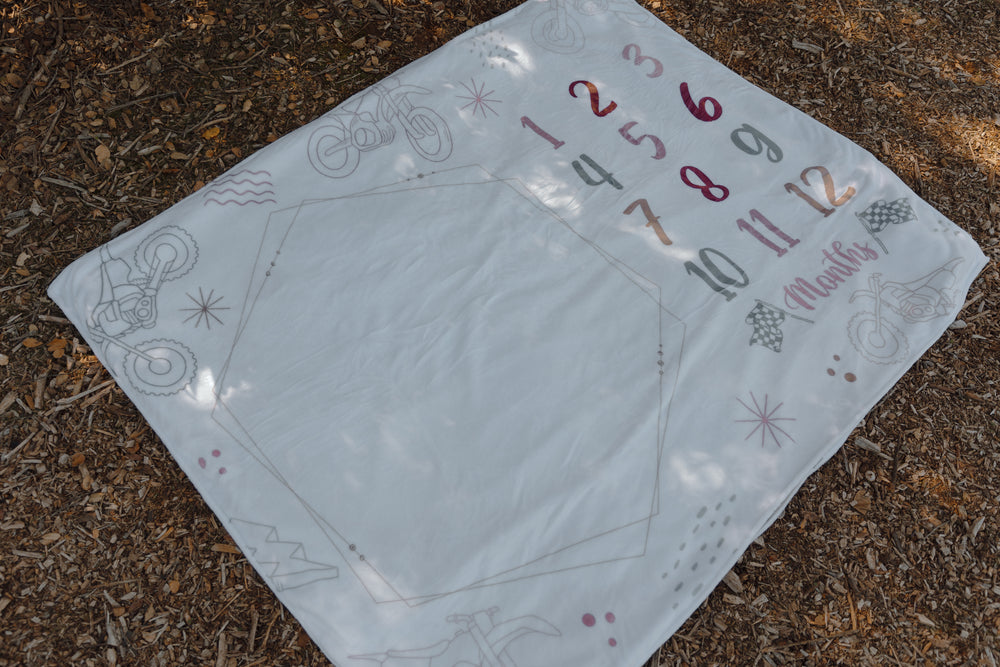 Dirt Bike Darlin Milestone Blanket - Strictly Wild